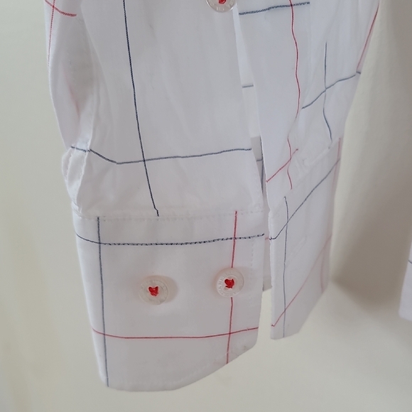 Carolina Herrera White Checkered Men's Shirt - Picture 4 of 5